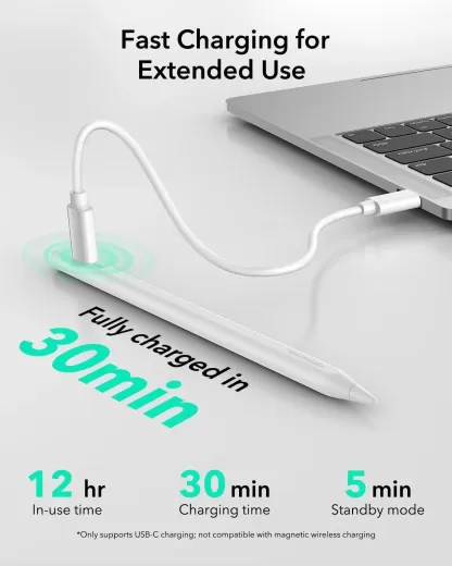 Стілус ESR Geo Digital Pencil White з вбудованим Find My