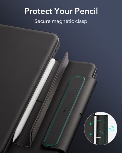 Чохол-клавіатура ESR Rebound Magnetic Keyboard Case 360 US Layout-Black для для iPad Air 11” (2024) | iPad Pro 11" M1 | M2 Chip (2021 | 2022) | iPad Air 10.9" 4 | 5 M1 (2020 | 2022) (6B0140901)