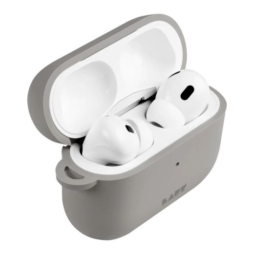 Чохол з карабіном LAUT HUEX Fog Grey для AirPods Pro 2nd Gen (L_APP2_HX_FG)