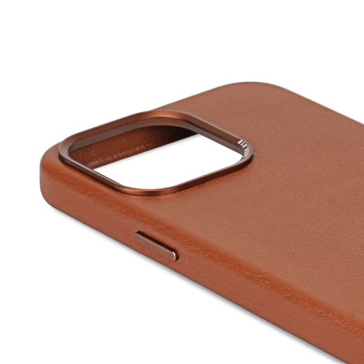 Кожаный чехол Decoded Leather Back Cover Tan для iPhone 15 Pro