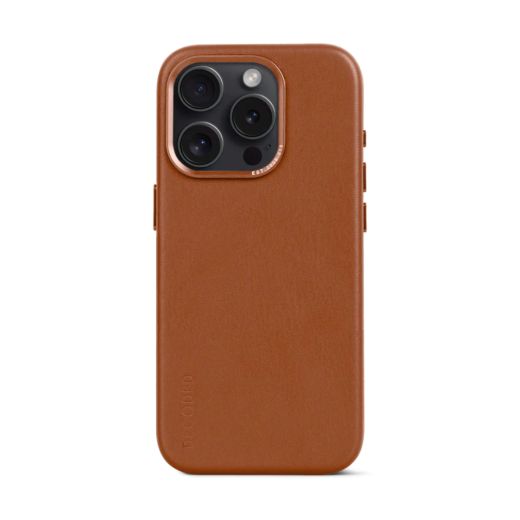 Кожаный чехол Decoded Leather Back Cover Tan для iPhone 15 Pro Max