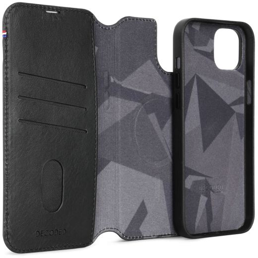 Шкіряний чохол-гаманець Decoded Leather Detachable Wallet Case Black для iPhone 15 Plus (D24IPO15PLDW5BK)