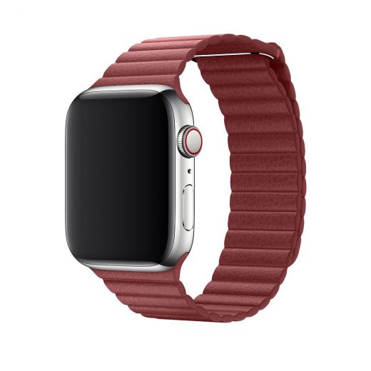 Ремешок Apple Leather Loop Red (High copy) для Apple Watch 42/44mm