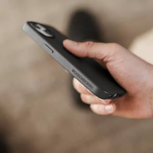 Чохол з екологічної шкіри Woodcessories Bio Organic Leather Case Black для iPhone 15 Pro Max