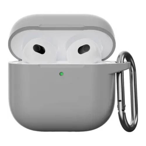 Чохол з карабіном CasePro Case Light Grey для AirPods 4
