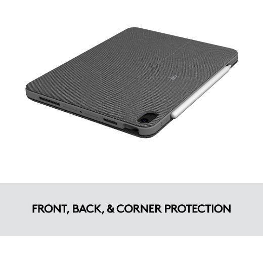 Чехол-клавиатура с тачпадом Logitech Combo Touch Keyboard Case with Trackpad Oxford Gray для iPad Air 10.9" 4 | 5 M1 (2020 | 2022)