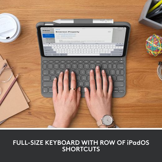 Чехол-клавиатура Logitech Slim Folio Bluetooth Keyboard Oxford Gray для iPad 10.9" (10-е поколение)