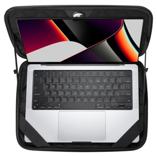 Чехол-сумка Spigen Rugged Armor Pro Pouch Black для Macbook Pro 14" M1 | M2 | M3 | M4 (2021 | 2022 | 2023 | 2024) (AFA04270)