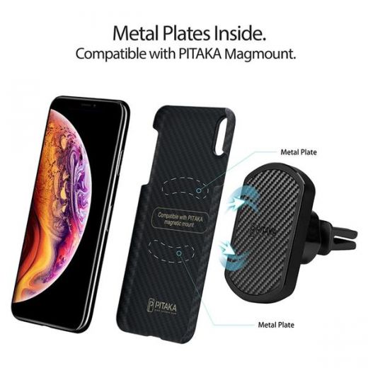 Чехол Pitaka Aramid Case Black/Grey (KI9001XM) для iPhone XS Max