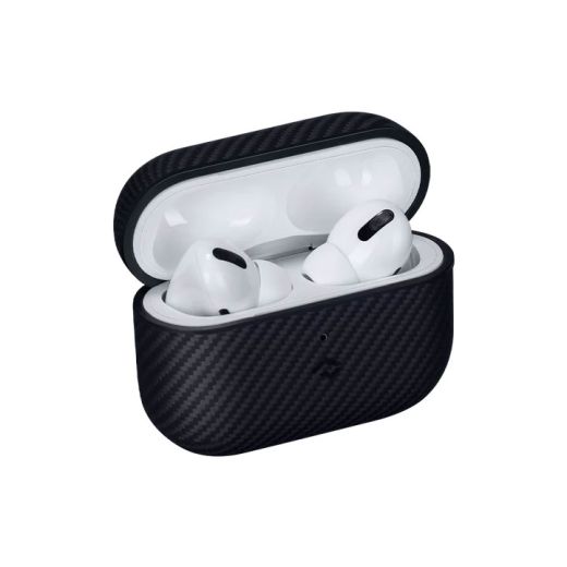 Карбоновый чехол Pitaka MagEZ 600D with MagSafe Black/Grey (Twill) для AirPods Pro 2 (APM7001)