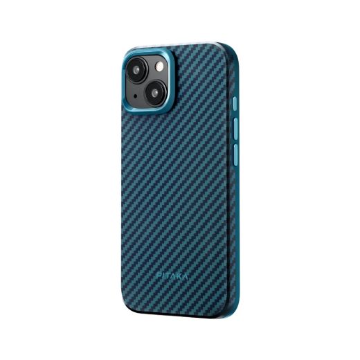 Карбоновый чехол Pitaka MagEZ Case Pro 4 1500D Black/Blue (Twill) для iPhone 15