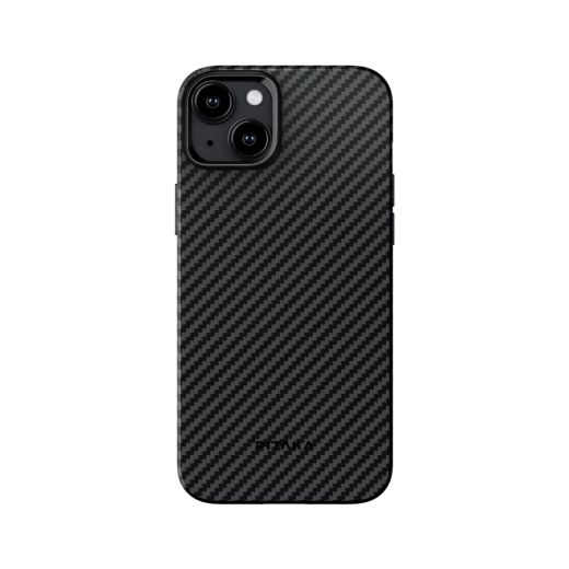 Карбоновий чохол Pitaka MagEZ Case Pro 4 1500D Black/Grey (Twill) для iPhone 15 Plus