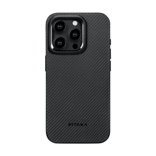Карбоновый чехол Pitaka MagEZ Case Pro 4 600D Black/Grey (Twill) для iPhone 15 Pro Max (KI1501PMPA)