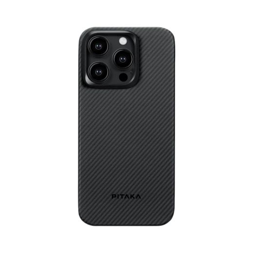 Карбоновый чехол Pitaka MagEZ Case 4 600D Black/Grey (Twill) для iPhone 15 Pro (KI1501PA)