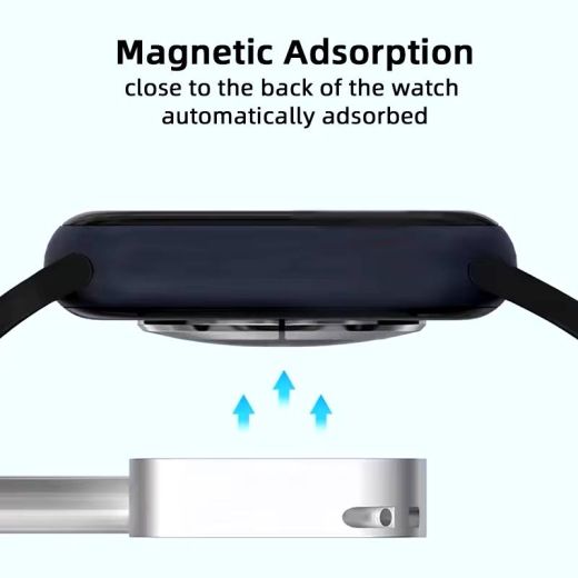Бездротова зарядка CasePro 2 в 1 Portable Charging Lightning/Type-C Black для Apple Watch Ultra | 10 | 9 | 8 | 7