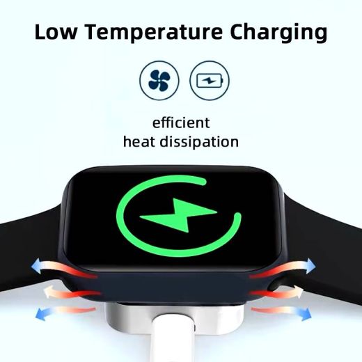 Бездротова зарядка CasePro 2 в 1 Portable Charging Lightning/Type-C Black для Apple Watch Ultra | 10 | 9 | 8 | 7
