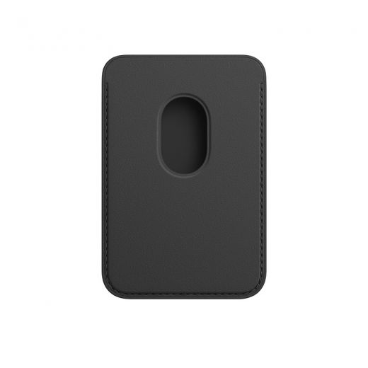 Чехол Apple Leather Wallet with MagSafe Black (High copy) для iPhone