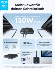 Зарядка Anker Nano Charger (130W, 6 Ports) Black