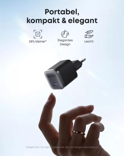 Зарядка Anker Nano Charger (45W, with 1.8м USB-C cable) Black