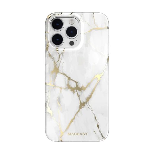 Чехол SwitchEasy Marble Champagne White with MagSafe для iPhone 14 Pro (MPH61P018CW22) 