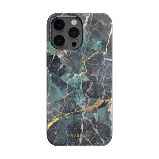 Чехол SwitchEasy Marble Emerald Blue для iPhone 14 Pro (MPH61P017EB22)