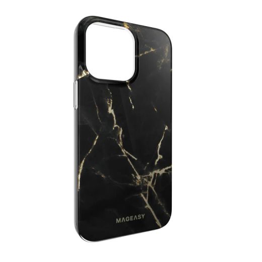 Чехол SwitchEasy Marble Pearl Black для iPhone 14 Pro (MPH61P017PB22)