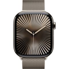 Смарт-годинник Apple Watch Series 10 GPS + Cellular 42мм Natural Titanium Case with Natural Milanese Loop (MWXF3)