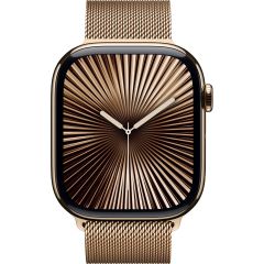 Смарт-годинник Apple Watch Series 10 GPS + Cellular 46мм Gold Titanium Case with Gold Milanese Loop (M/L) (MX003)