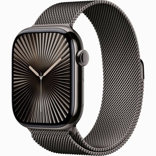 Смарт-часы Apple Watch Series 10 GPS + Cellular 46мм Slate Titanium Case with Slate Milanese Loop (M/L) (MWYW3)
