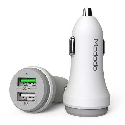 Автомобильное зарядное устройство Mcdodo 5V 2.4A Qc3.0 Fast Charge Dual Usb Car Charger