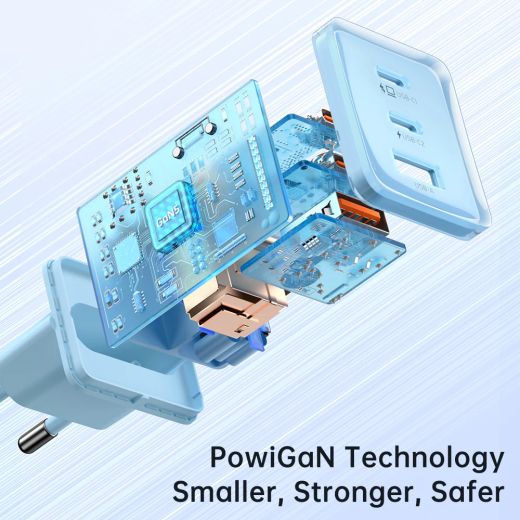 Быстрая зарядка Mcdodo 67W Dichromatic GaN 5 Mini Fast Charger Blue (CH-1503)