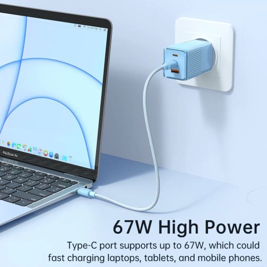 Быстрая зарядка Mcdodo 67W Dichromatic GaN 5 Mini Fast Charger Blue (CH-1503)