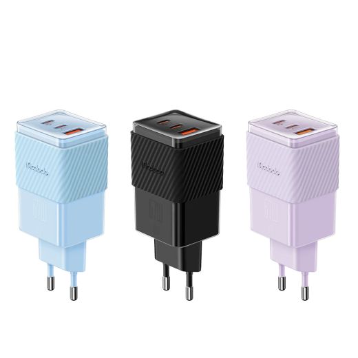 Мережевий зарядний пристрій Mcdodo 67W Dichromatic GaN 5 Mini Fast Charger Purple (CH-1502)