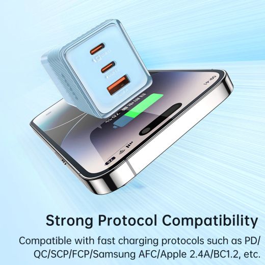 Быстрая зарядка Mcdodo 67W Dichromatic GaN 5 Mini Fast Charger Purple (CH-1502)