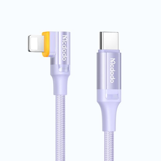 Кабель Mcdodo 90° Type-C to Lightning Cable Auto Power off 1.2m Purple