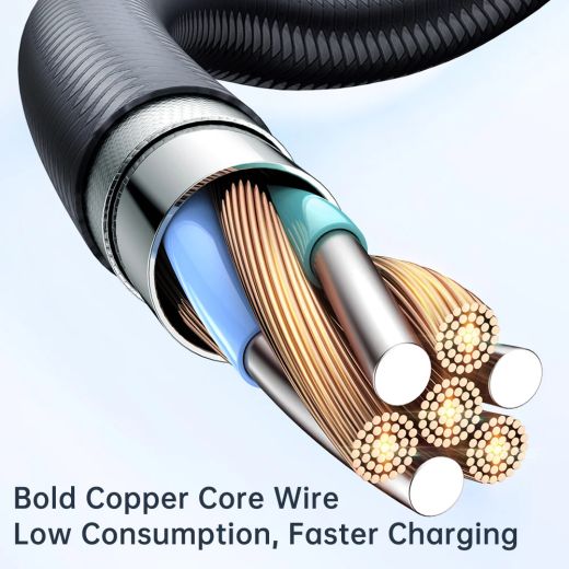 Нейлоновый кабель Mcdodo Auto Power Off 100W USB-C to USB-C Transparent Data Cable 1.2 метр (CA-2840)