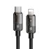 Нейлоновый кабель Mcdodo Auto Power Off 36W USB-C to Lightning Transparent Data Cable 1.2 метр (CA-3160)