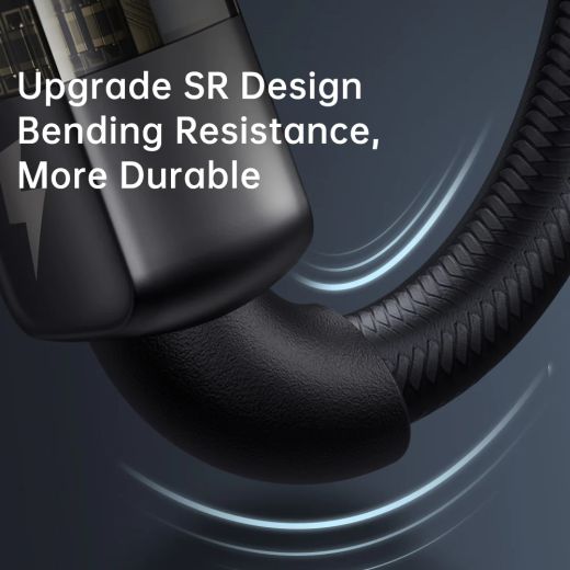 Нейлоновий кабель Mcdodo Auto Power Off 6A USB-C Super Charge Transparent Data Cable 1.2 метр (CA-3150)