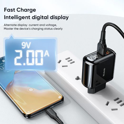 Сетевое зарядное устройство Mcdodo Chocolate Series Digital Display 18W QC3.0 Dual USB Charger (HCH-6330)