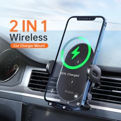Автомобильный держатель с беспроводной зарядкой Mcdodo Duai Coilі Wireless Charger Car Mount (CH-1600)