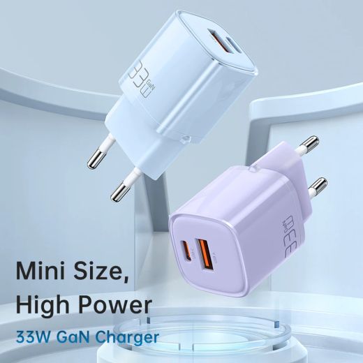 Сетевое зарядное устройство Mcdodo Nano Series 33W GaN PD Dual Port Fast Charger Pink (CH-0156)