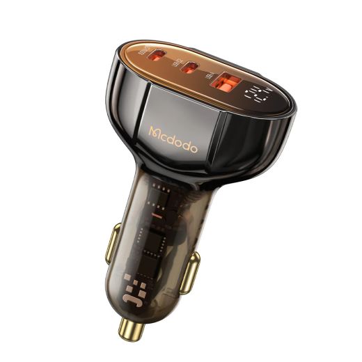 Автомобільний зарядний пристрій Mcdodo Prism Series 100W Dual USB-C +USB-A Digital Display PD Car Charger (CC-2310)