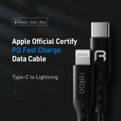 Кабель McDodo Reliqo Type-C to Lightning Black 1.2m (RCA-705)