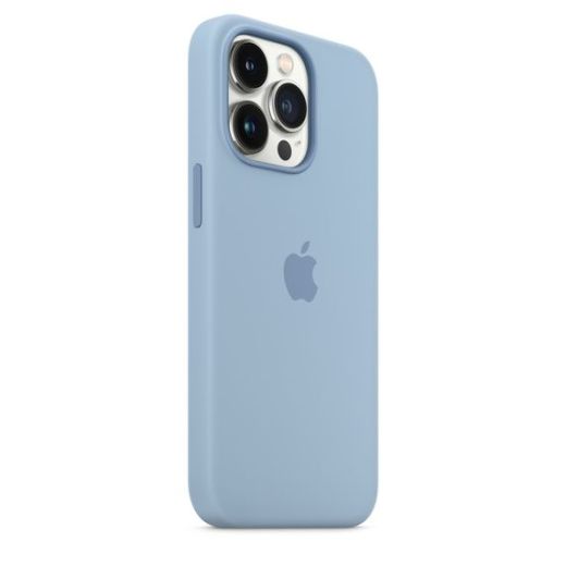 Оригинальный силиконовый чехол Apple Silicone Case with MagSafe Blue Fog (MN653) для iPhone 13 Pro