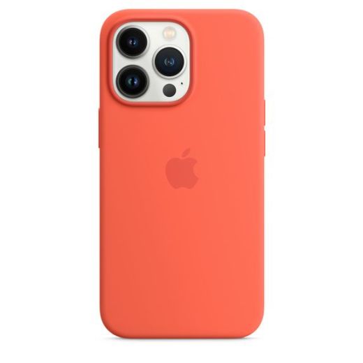 Оригинальный силиконовый чехол Apple Silicone Case with MagSafe Nectarine (MN6D3) для iPhone 13 Pro Max