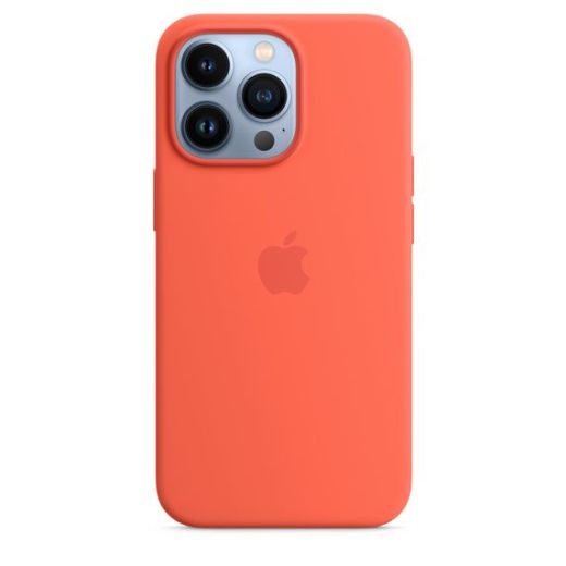 Оригинальный силиконовый чехол Apple Silicone Case with MagSafe Nectarine (MN683) для iPhone 13 Pro