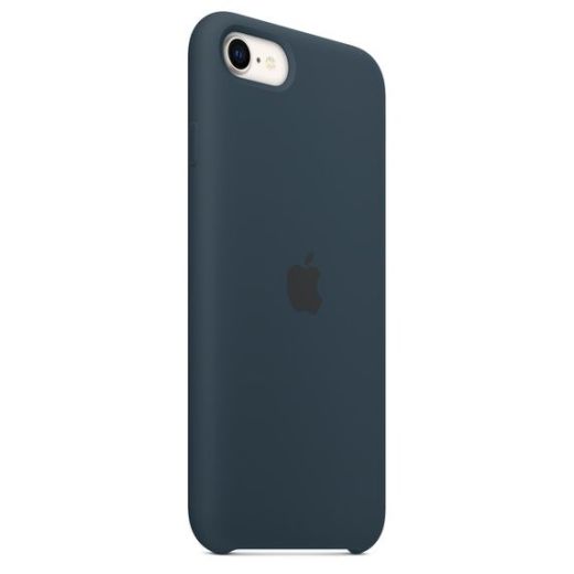 Оригинальный силиконовый чехол Apple Silicone Case Abyss Blue (MN6F3) для iPhone SE (2022)