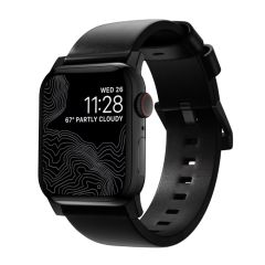Шкіряний ремінець Nomad Modern Band Black Leather / Black Hardware (NM01198185) для Apple Watch 49мм | 45мм | 44мм