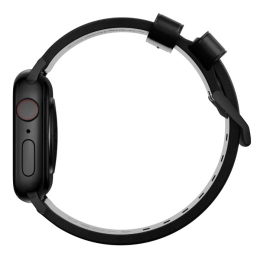 Кожаный ремешок Nomad Modern Band Black Leather / Black Hardware для Apple Watch 49мм | 45мм | 44мм