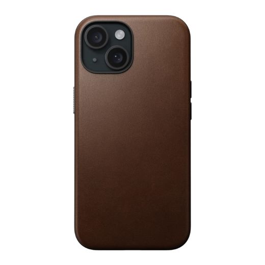 Кожаный чехол Nomad Modern Leather Case Brown для iPhone 15 Plus